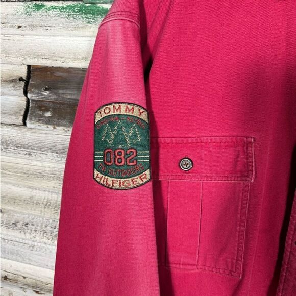 VTG 90s Tommy Hilfiger Ranger Expedition Patch Button Up Outdoors Hiking Shirt - Picture 5 of 10
